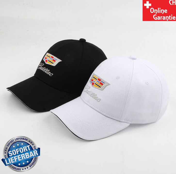 Cadillac Kappe Cap Mtze Schwarz Weiss Auto Fanartikel Fan Wappen Accessoire Kleidung & Accessoires