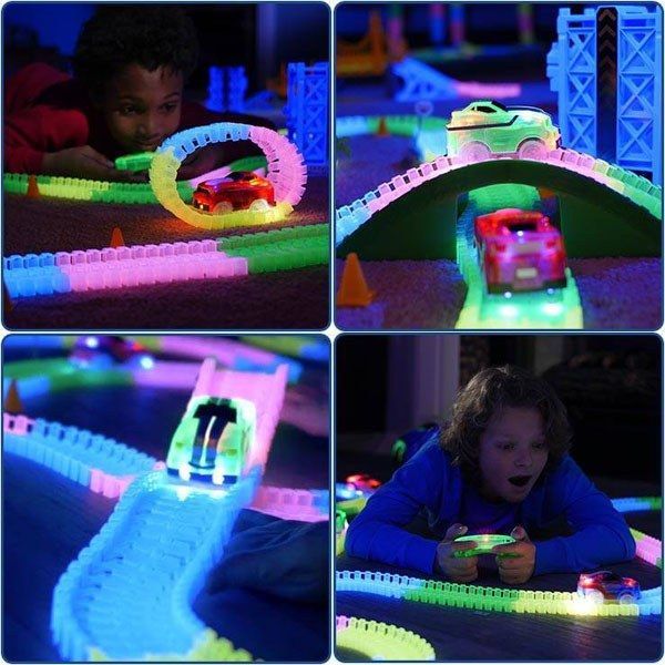 Magic Tracks RC Racer Mega Set inkl. 2 Autos Rennbahn leuchtet Auto Spielzeug Kind Indoor Zuhause Deheimu Geschenk Kind Junge Weihnachten Baby & Kind 4