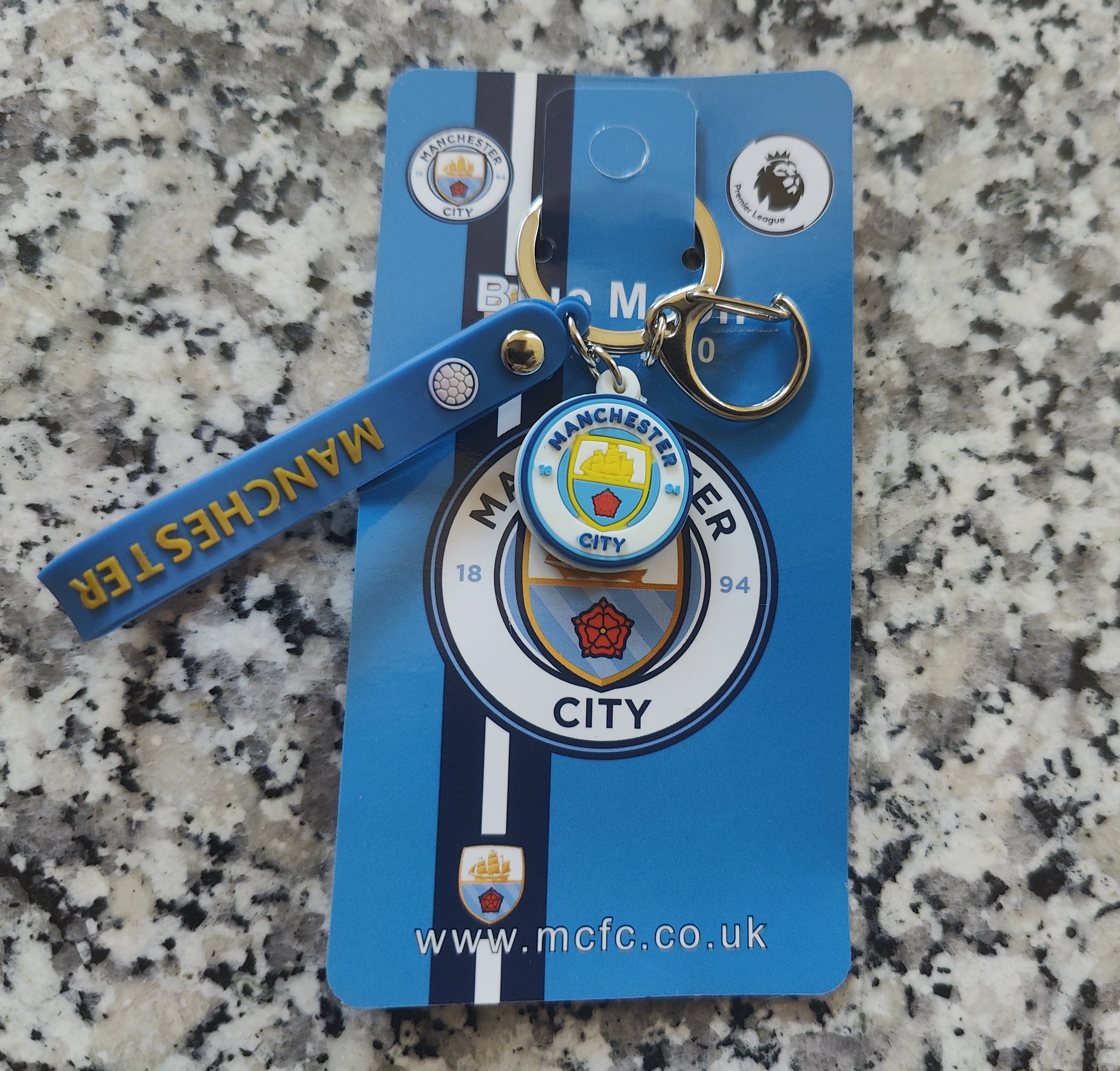 Manchester City Schlsselband Man City Schlsselanhnger Wappen Logo Fussball Premier League Fan Accessoire Fanartikel