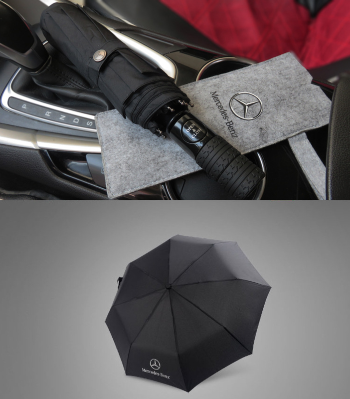 Mercedes-Benz Regenschirm Logo Taschenschirm Auto Zubehr Fan Accessoire Benz Fanartikel Kleidung & Accessoires 4