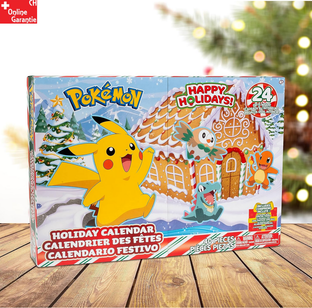 Pokmon Adventskalender Pokemon Figur Kalender Pikachu Weihnachtskalender Geschenk Advent Kinder Figuren Spielzeuge & Basteln