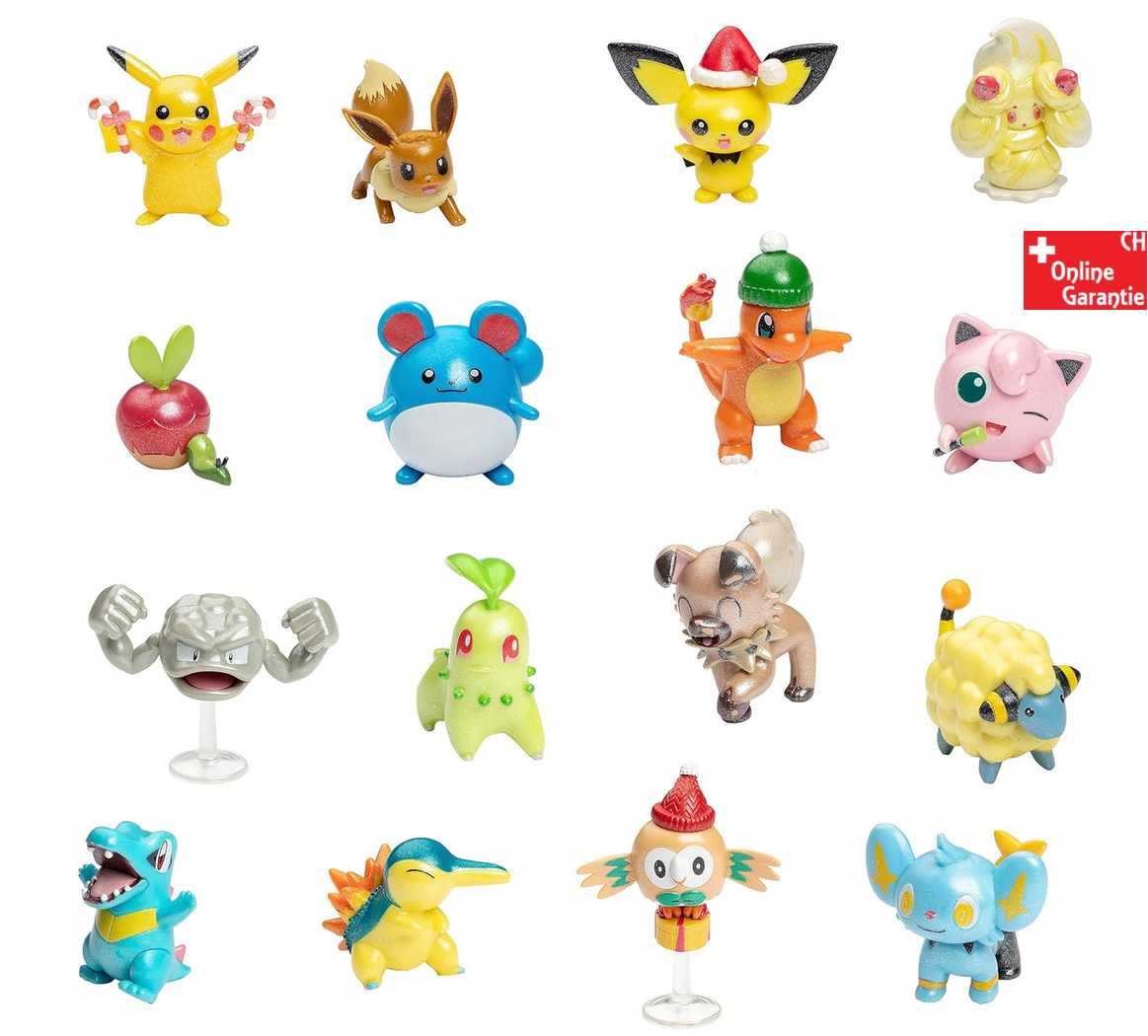 Pokmon Adventskalender Pokemon Figur Kalender Pikachu Weihnachtskalender Geschenk Advent Kinder Figuren Spielzeuge & Basteln 4