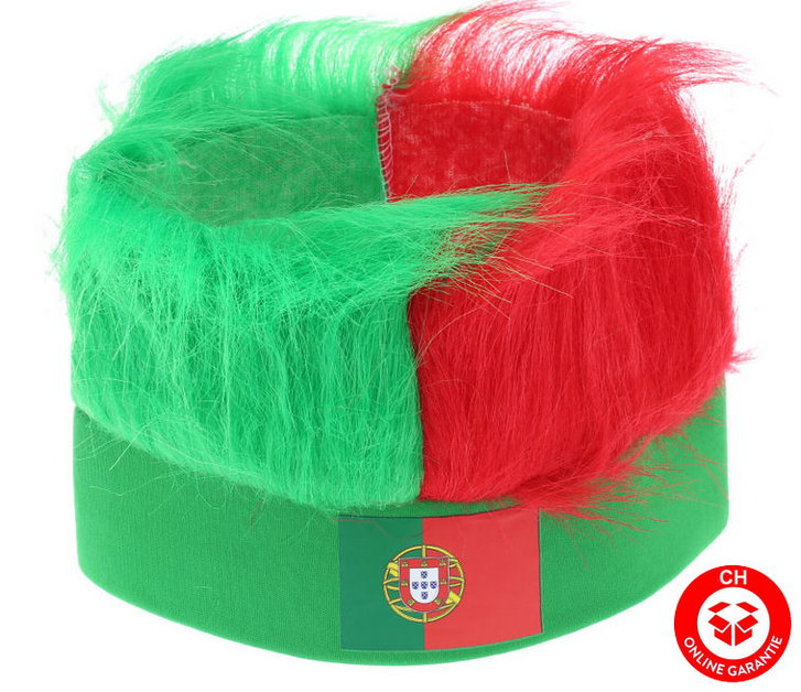 Portugal Stirnband Strubbelhaar Fan Percke Hut Kappe Mtze Fussball EM WM Tennis Freizeit WM EM Fanartikel Sport & Outdoor