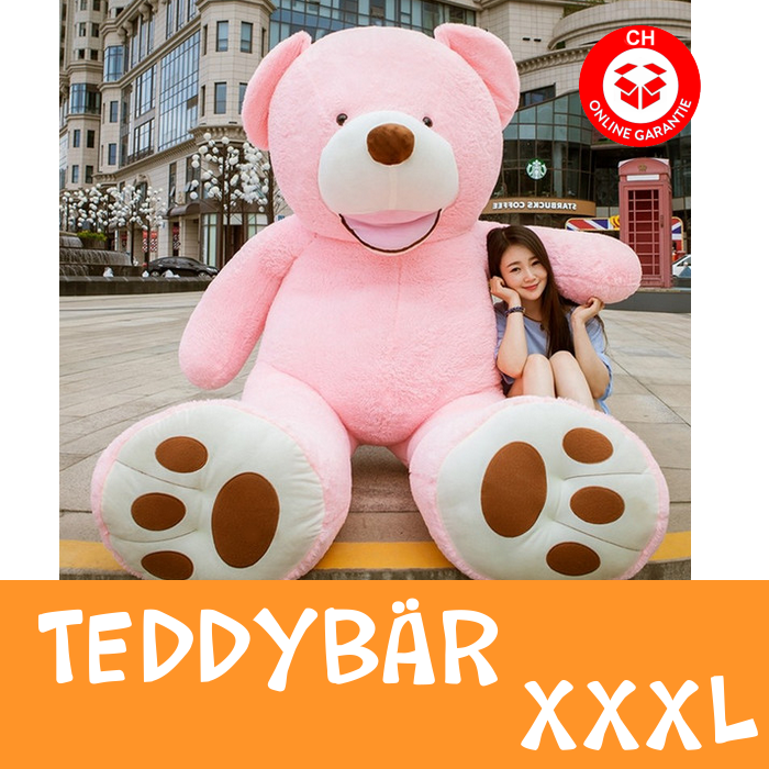 Teddybr Plsch Br Teddy Pink 200cm 260cm Geschenk XXL XXXL 2.0m 2.6m Rosa Pink Frau Freundin Girl Mdchen Weihnachten Sammeln