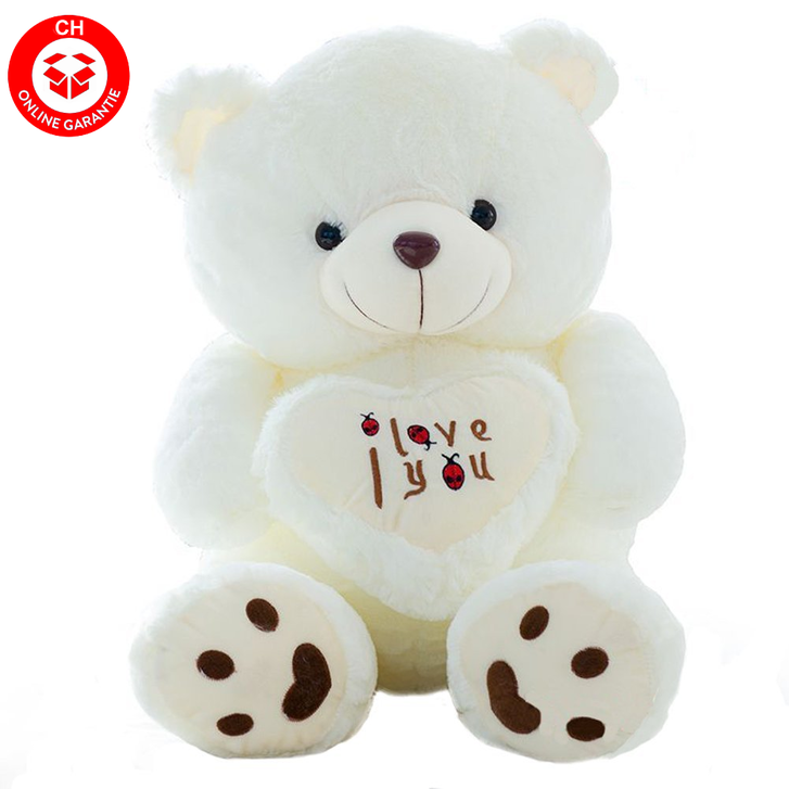 Teddybr Plsch Br Teddy Plschbr Weiss I Love You Herz 1.1m Geschenk Liebe Love ILY Baby & Kind