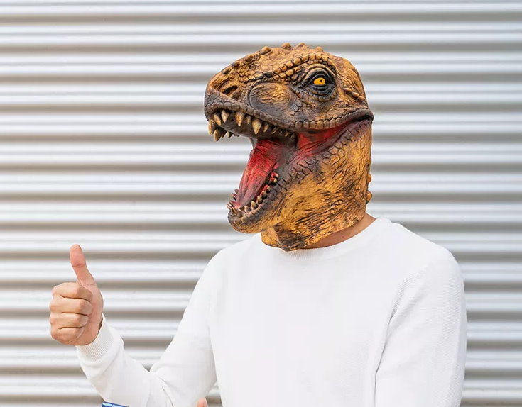 Tyrannosaurus Rex Maske T-Rex Dinosaurier Fasnacht Kostm Dino Halloween Motto Party Latex Erwachsene