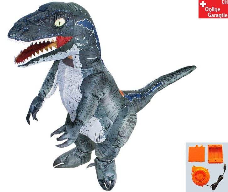 Velociraptor Kostm Dinosaurier Airsuit Raptor Halloween Dino Fasnacht Cosplay Motto Party Gadget Lustig Fun Kleidung & Accessoires