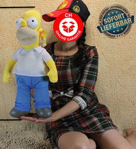 Simpsons Plsch Figur Stofftier Homer Simpson TV Serie ca. 55cm Geschenk Fan Die Simpsons