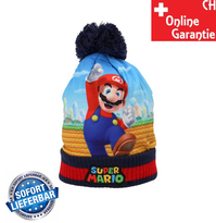 Super Mario Bros. Bommelmtze Beanie Kappe Bommel Mtze Fanartikel Kinder